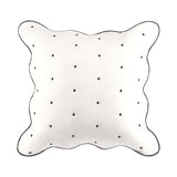 kate spade new york Scalloped Edge Euro Sham, 26" x 26" Decorative Pillow Cover, Single 100% Cotton Cover, Machine Washable, Marshmallow kate spade new york