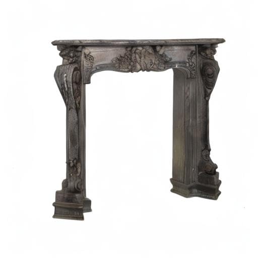 Creative Co-Op Decorative Wood Fireplace Mantel,Black Creative Co-Op