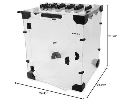 3D SOURCERER Universal 3D Printer Enclosure 5mm Plexiglass Kit [540x540x620mm Inner Volume] | Compatible with PRUSA MK4/MK3/Creality Ender 3/5 Pro | Fits IKEA Lack | Cover for Constant Temperautre