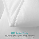 Oaken-Cat 100% Cotton Cover Down Alternative Comforter Twin - Ultra-Soft Skin-Friendly Breathable Fluffy Microfiber Duvet, All Season Bed Comforter Duvet Insert (68x90, White) Oaken-Cat