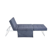 Folding Ottoman Bed with Adjustable Backrest, Futon Couch, Convertible Chair into Sofa Bed for Living Room Apartment Office Small Space Generic