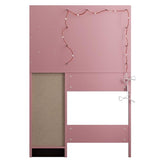 LIVELYGLOW Vanity with Lights, Makeup Vanity with Mirror, 3 Lighting Modes, for Bedroom, Pink LIVELYGLOW