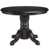 Classic Black 42" Round Pedestal Dining Table by Home Styles homestyles