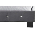 Glory Furniture Suffolk Velvet Upholstered Twin Bed in Gray Glory Furniture