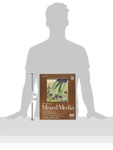 Strathmore 462-111 400 Series Mixed Media Pad, 11"x14" Glue Bound, 15 Sheets , White Strathmore