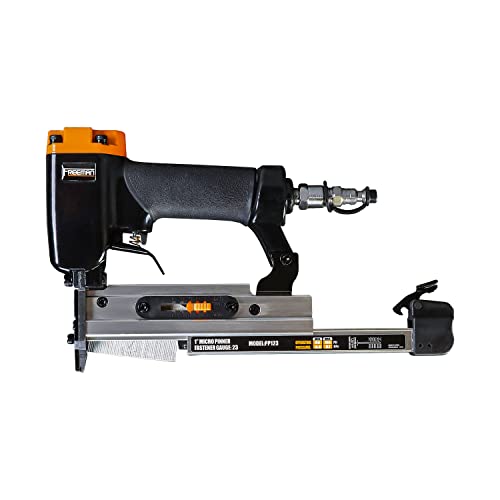 Freeman PP123 Pneumatic 23-Gauge 1" Micro Pinner Ergonomic and Lightweight Nail Gun with Safety Trigger and Pin Size Selector for Crafts, Moulding, and Picture Frames Freeman