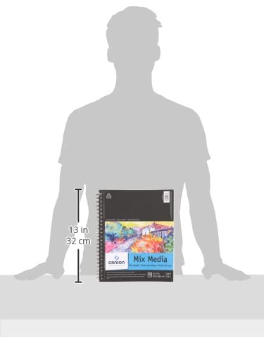 Canson Artist Series Mixed Media Paper, Wirebound Pad, 9x12 inches, 30 Sheets (138lb/224g) - Artist Paper for Adults and Students - Watercolor, Gouache, Graphite, Ink, Pencil, Marker Canson