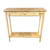 Overstock Solid Bamboo 2-Tier Console Table with Drawer Charcoal Gray Overstock