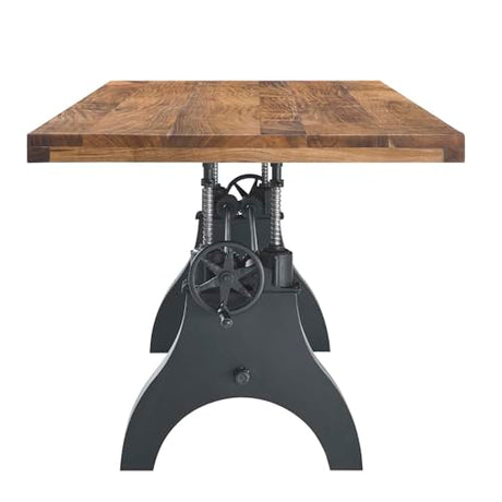 Modway 96" Adjustable Counter/Bar-Height Dining or Conference Table in Black Natural Modway