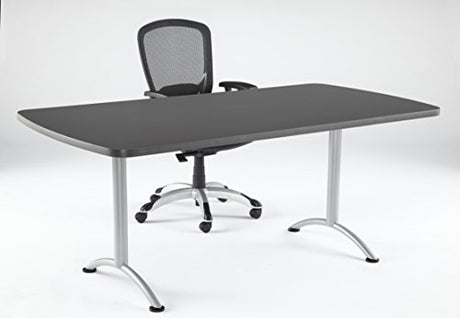 Iceberg 69227 ARC 6-Foot Rectangular Table, 36" x 72", Graphite/Silver Leg Iceberg