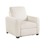 Lexicon Modern Power Recliner Chair with One-Touch Control and Charging Ports, Chenille Home Theater Seating, Wall-Hugger Reclining Chair for Living Room/Bedroom/Office, Easy Assembly, Beige