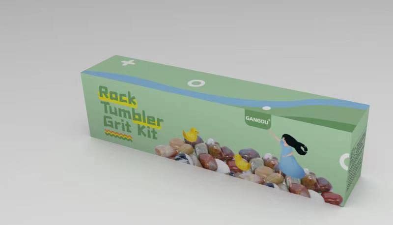 7.2 Pounds Rock Tumbler Grit Kit - 4 Steps Grit - Polishing Grits, Works with Any Rock Tumbler, Rock Polisher, Stone Polisher - No Filler Material GANGOU