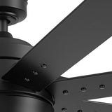 Honeywell Ceiling Fans Xerxes Modern 62 Inch Ceiling Fan with Light, Remote Control Fan, LED Indoor Fan with 8 Blades, Matte Black and Ash Blade Finish Options, Matte Black (51473-01) Honeywell