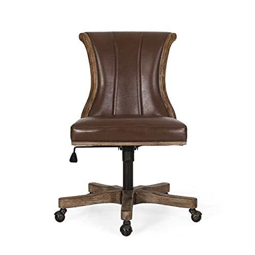 Christopher Knight Home Coulee Office Chair, Dark Brown + Natural Christopher Knight Home