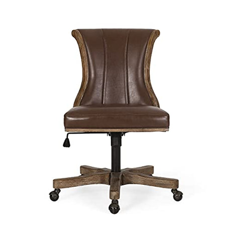 Christopher Knight Home Coulee Office Chair, Dark Brown + Natural Christopher Knight Home