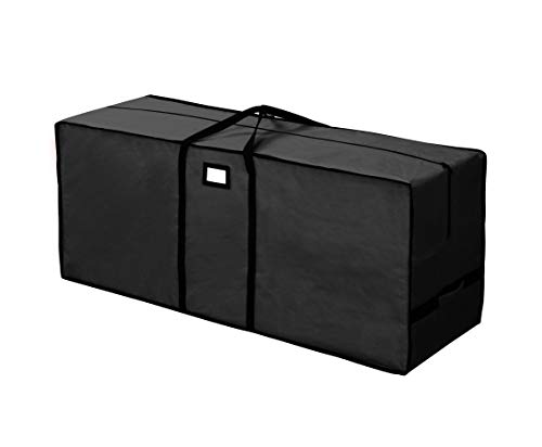 Tree Storage Bag, Waterproof Christmas Tree Storage, Fits Up to 7.5 ft Tall Artificial Disassembled Trees,Extra Large Heavy Duty Storage Container with Handles (Black, 47"x15"x20)