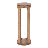 Kate and Laurel Dahl Modern Wooden Decorative Drink Table for Plant Display and Item Storage, 8x8x23, Natural Kate and Laurel