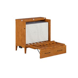 AFI, Santa Fe Twin Murphy Bed Chest with 6" Mattress & Built-in USB Charger, Light Toffee AFI