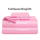 NTBAY Silk Satin King Sheet Set, 4-Piece Luxury and Soft Bedding Set Cooling Silky Sheets for Hair and Skin, Includes 2 Pillowcases, 1 Flat Sheet, 1 Fitted Sheet with Deep Pocket, Pink NTBAY