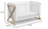 Storkcraft Equinox 3-in-1 Convertible Crib (Driftwood) - Easily Converts to Toddler Bed & Daybed, 3-Position Adjustable Mattress Support Base, Modern Two-Tone Design for Contemporary Nursery STORKCRAFT