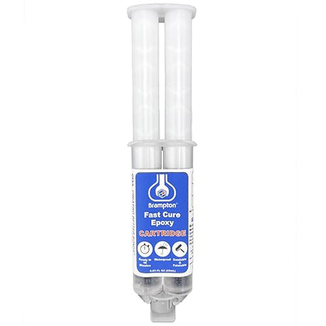 Brampton Fast Cure Epoxy - 10 Minute Epoxy - Epoxy Glue Kit for Metal, Wood, Ceramic, Glass, Stone, Tile, and Most Plastics - Strong, Durable, Waterproof, Sandable, and Paintable BRAMPTON TECHNOLOGY, LTD.