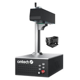 OMTech Autofocus 60W MOPA Fiber Laser Marking Machine with Rotary Axis, Fiber Laser Engraver for Metal Color Marking, 6" x 6" Workbed Fiber Laser Cutter with EzCad, 100,000 hr. Life OMTech