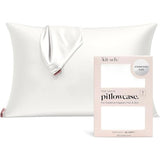 Kitsch Satin Pillowcase with Zipper for Hair & Skin - Softer Than Silk Pillow Cases, Smooth Cooling Satin Pillow Case, Wrinkle-Free, Machine Washable - Pillow Cases Standard Size (19x26) - Ivory Kitsch