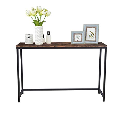 HOMERECOMMEND Console Table for Entryway Narrow Sofa Tables Entryway Table Rustic Narrow Entrance Front Door Console Table Accent Table for Living Room Corridor Hallway Rustic Brown HOMERECOMMEND