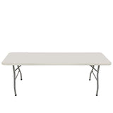 OEF Furnishings 8 Foot Heavy Duty Folding Table, 30" x 96", Light Grey OEF Furnishings