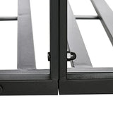 Outsunny 6' Metal Arch Backyard Garden Bridge, Safety Siderails, Arc Footbridge for Backyard Creek, Stream, Pond, Black Outsunny