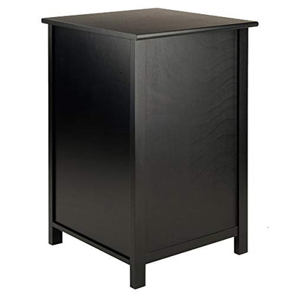 Winsome Delta File Cabinet Black Home Office - WoodArtSupply