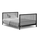Graco Teddi 5-in-1 Convertible Crib with Drawer (Black) – GREENGUARD Gold Certified, Crib with Drawer Combo, Full-Size Nursery Storage Drawer, Converts to Toddler Bed, Daybed and Full-Size Bed Graco