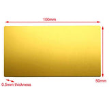 Ebamaz Anodized Aluminium Laser Engraved Mount Metal Plate Etching Sheets 100X50mm Round Corner with Adhesive(Golden,Blank,10PCS) ebamaz