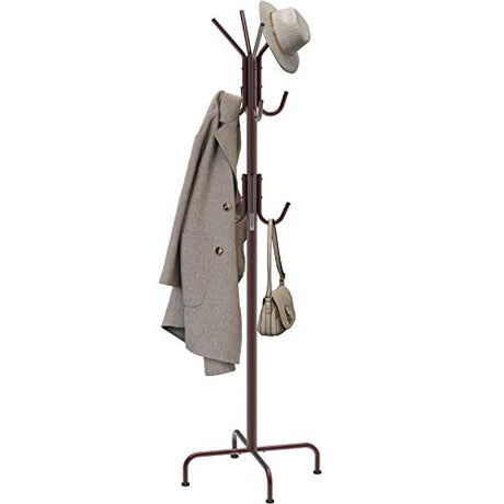 Simple Houseware Standing Coat and Hat Hanger Organizer Rack, Bronze Simple Houseware