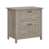 Bush Furniture Key West 2 Drawer Lateral File Cabinet in Washed Gray | Document Storage for Home Office | Accent Chest with Drawers Bush Business Furniture