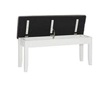 Powell Furniture Jane Storage, Antique White Dining Bench, Powell
