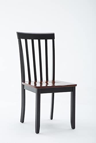 Boraam Bloomington Dining Chair, Black/Cherry, Set of 2 - WoodArtSupply