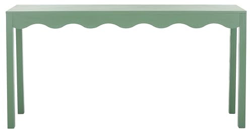 SAFAVIEH Home Collection Lilith Farmhouse French Country Sage Wavy Console Table for Entryway, Living Room, Foyer SAFAVIEH