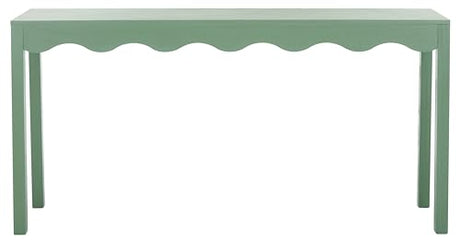 SAFAVIEH Home Collection Lilith Farmhouse French Country Sage Wavy Console Table for Entryway, Living Room, Foyer SAFAVIEH