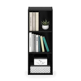 Furinno Pasir 3-Tier No Tool Assembly Open Shelf Bookcase, Blackwood Furinno