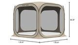 East Oak Screen House Tent Pop-Up, Portable Screen Room Canopy Instant Screen Tent 12 x 12 FT with Carry Bag for Patio, Backyard, Deck & Outdoor Activities, Beige EAST OAK