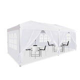 10' x 20' Pop Up Canopy Tent with 6 Removable Sidewall, Commercial Instant Canopy with Carry Bag, Adjustable Outdoor Shelter Tent for Parties, Festival, Event, White Morngardo
