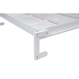 Ball & Cast Queen Size Murphy Bed Wall Bed with Shelves and LED Lights,can be Folded,Hideaway Cabinet Bed Frame W/ 2 Five-Layer Cabinets,Slat Support,for Apartment,Bedroom,Guest Room,White Ball & Cast