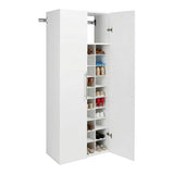 Prepac HangUps 30" Shoe Storage Cabinet, Cabinet Wall Mount, Wall Cabinet Storage for Shoes with 40 Cubbies, Ideal for Utility Room, Garage and Bedroom, 30" W x 72" H x 16" D, White Prepac
