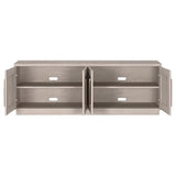 Henn&Hart Rectangular TV Stand for TV's up to 75" in Alder White, for Home, Living Room, Bedroom, Entertainment Room, Office Henn&Hart