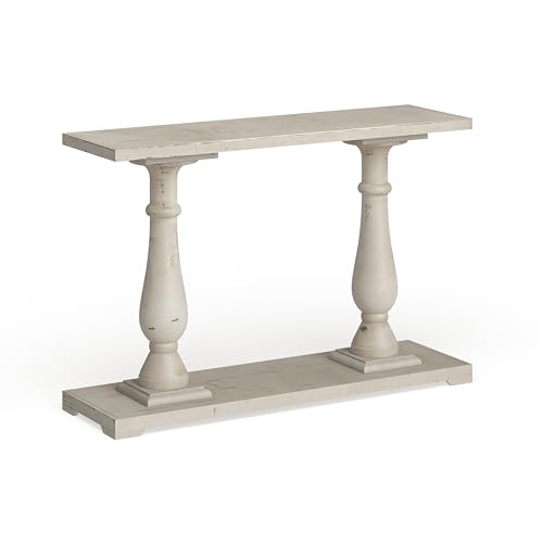 Deco 79 Wood Console Table with Distressed Accents, 48" x 14" x 32", White Deco 79