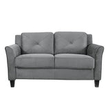 Lifestyle Solutions Harrington Loveseat, Dark Grey Studio Living