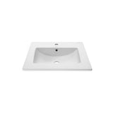 Swiss Madison Drop In Ceramic Well Made Forever Swiss Madison SM-VT324 Vanity Top, 18.5"D x 24.25"W x 6.75"H, Glossy White Swiss Madison