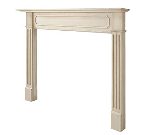 Pearl Mantels ARYB50111 Easy Slim Profiled Transitional Styled Wood Mantel Surround, 50" W x 42" H, Unfinished