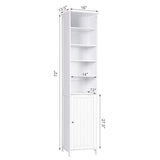 Tangkula Tall Bathroom Storage Cabinet, 72 Inch Bathroom Free Standing Tower Cabinet with Adjustable Shelves & Cupboard with Door, Space Saving Floor Tangkula